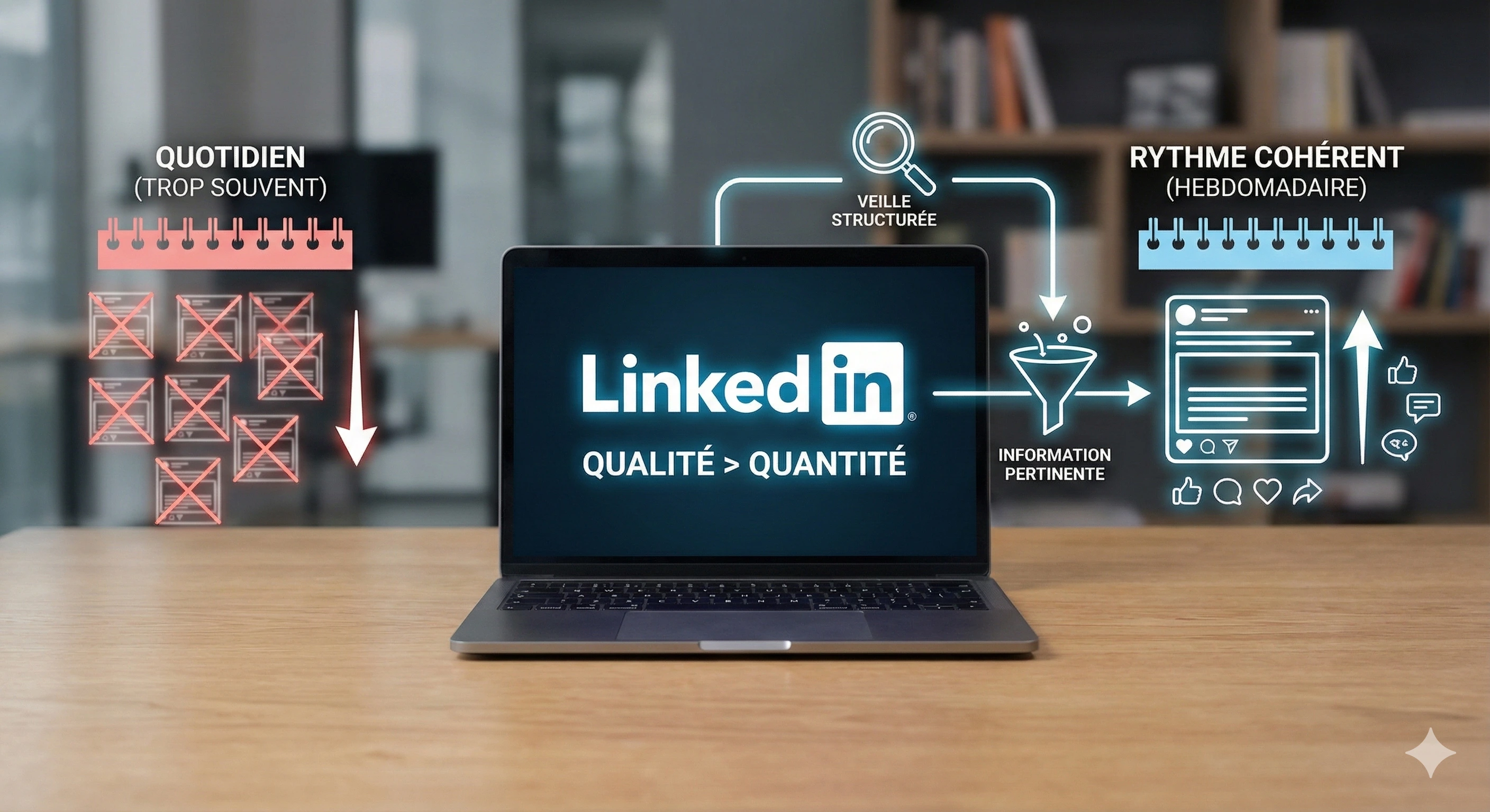 La publication quotidienne est-elle toujours pertinente sur LinkedIn ? Analyse des avantages, limites et alternatives.